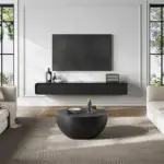 Black Floating TV Cabinet