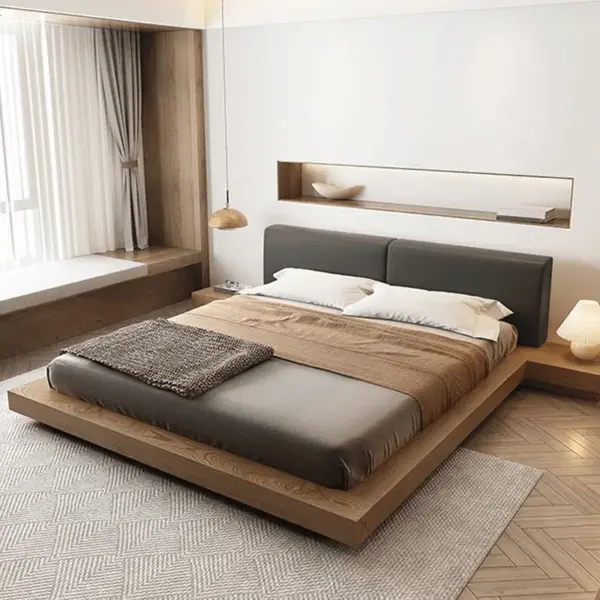 Veneer Wooden Bed
