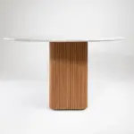 Doris Solid Wood Louvers Table