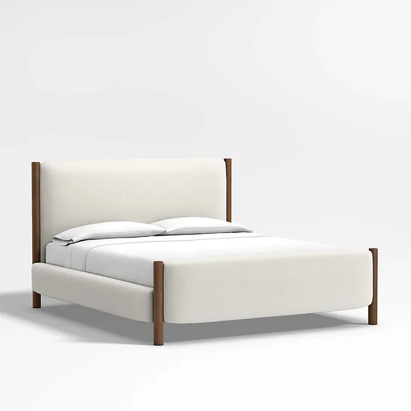 Golito Solid Oak Upholstered Bed