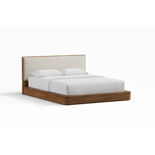 Ilana walnut Wooden Bed