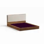 Ilana walnut Wooden Bed