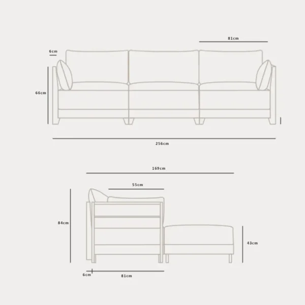 Merle Teak Outdoor Sofa