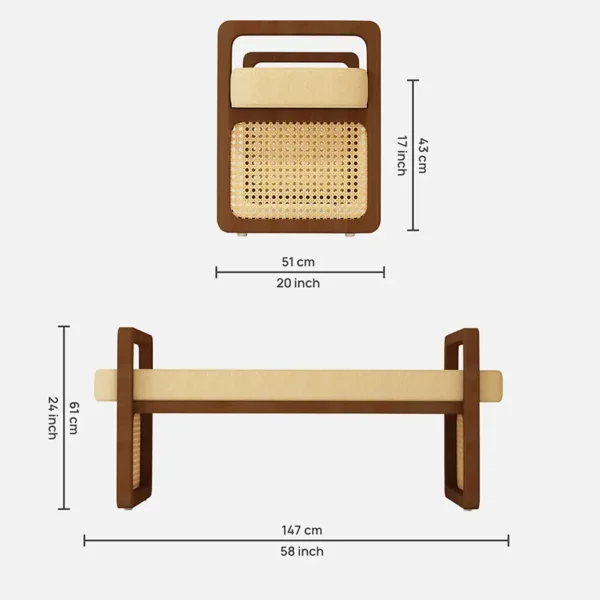 Drusilla Wooden Bench