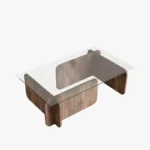Onda Coffee table with glass top