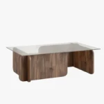 Onda Coffee table with glass top