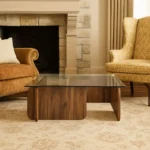Onda Coffee table with glass top