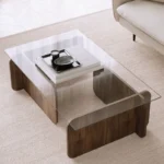 Onda Coffee table with glass top