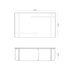 Onda Coffee table with glass top