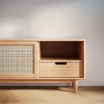 Rattan Oak TV Stand