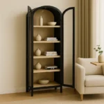 Black Arch Display Cabinet