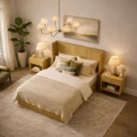 Light Wood Designer Bed
