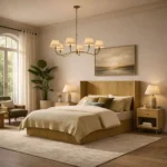 Light Wood Designer Bed