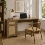 Valin Oak Cane Desk