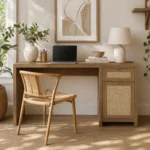 Valin Oak Cane Desk