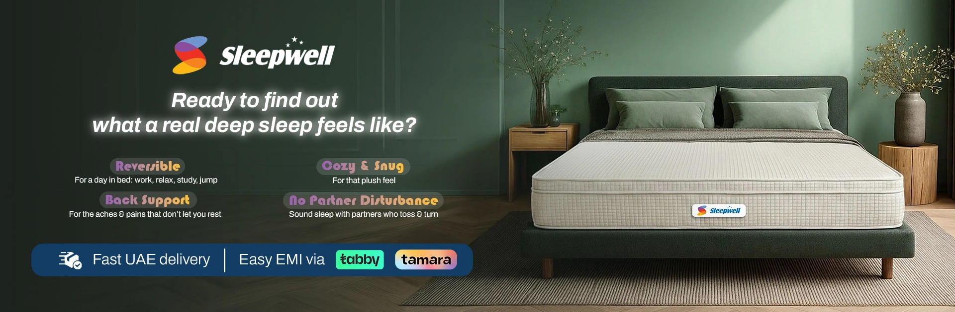 Sleepwell mattress Dubai at HOC Furniture showroom