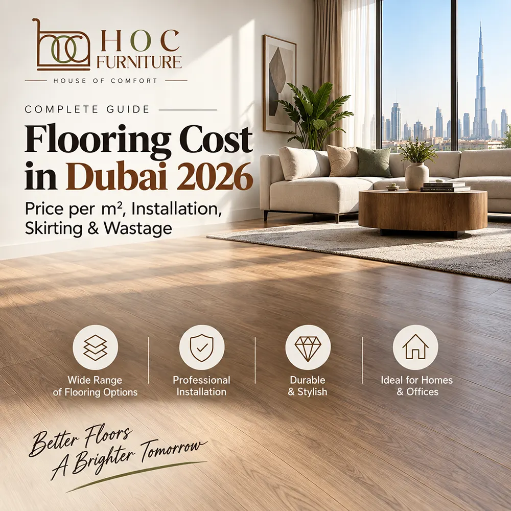 Flooring Cost in Dubai 2026: Price Per m², Installation, Skirting & Wastage